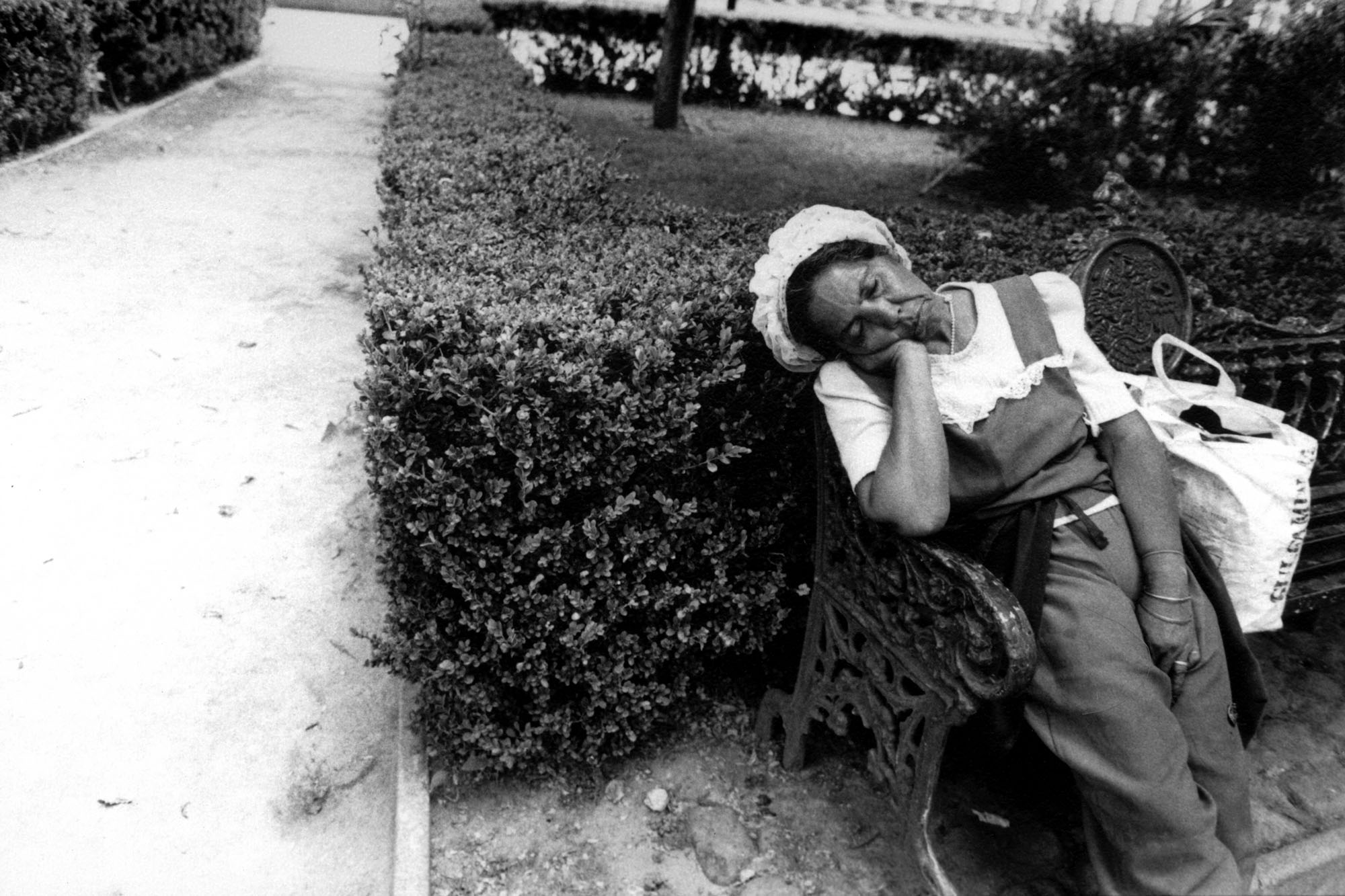 Asleep on a Park Bench, Mexico 1995