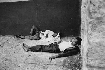 Two Men Asleep in an Empty Pool, Oaxaca 1994